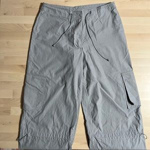 Y2K express bleus nylon cargo pants